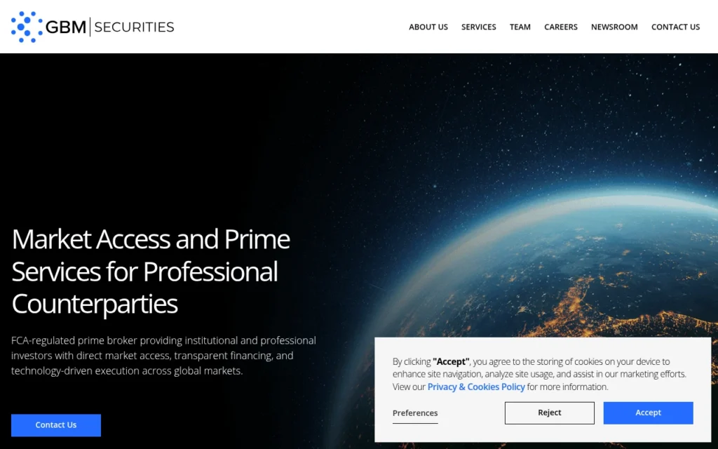 Главная страница gbmsecurities.com — обзор брокера, отзывы клиентов и информация о возможных рисках и возврате средств