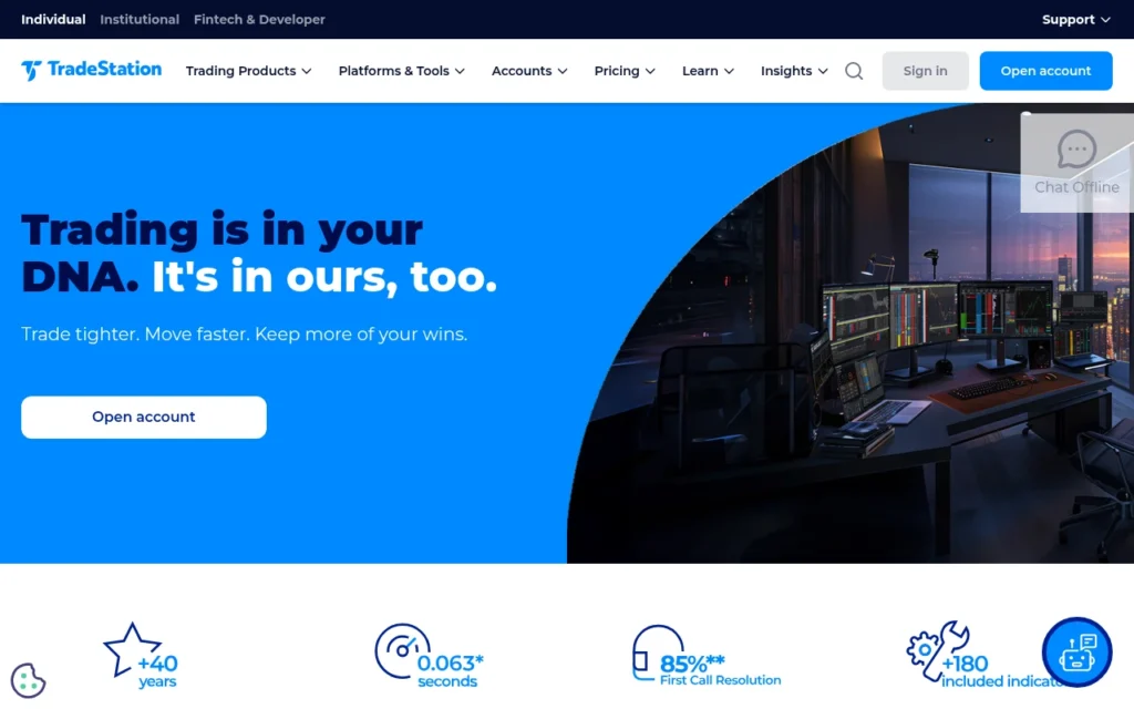 Главная страница tradestation.com — обзор брокера, отзывы клиентов и информация о возможных рисках и мошенничестве