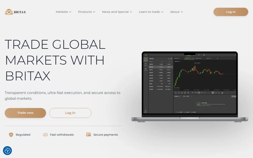 Главная страница britaxtrading.com — обзор брокера-мошенника и отзывы клиентов