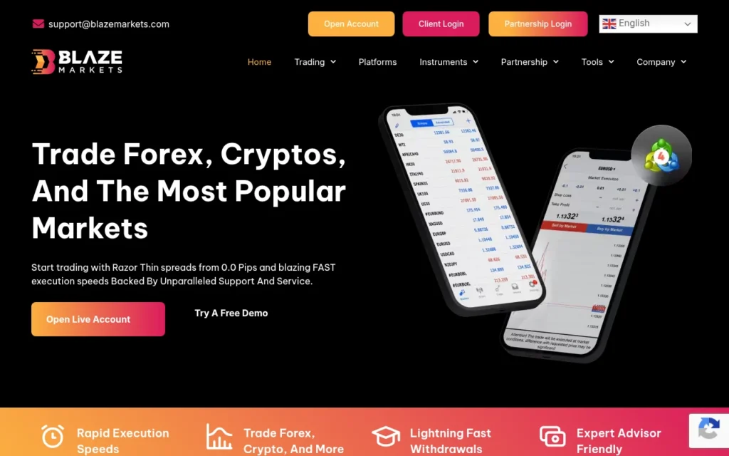 Главная страница blazemarkets.com — обзор сайта, отзывы клиентов и информация о возможных рисках и мошенничестве