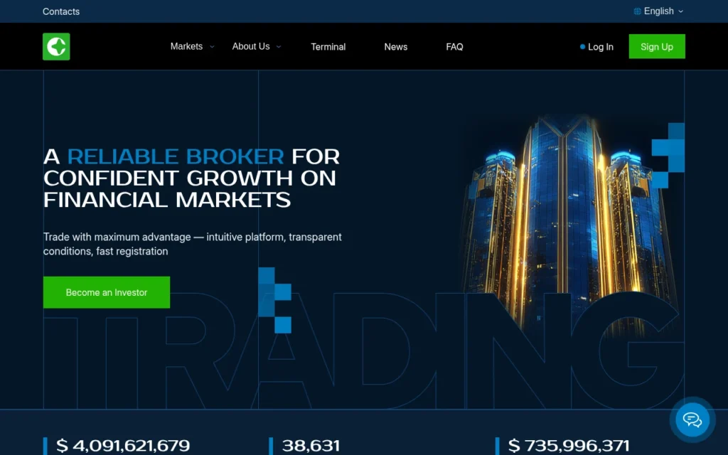 Главная страница cytofinity.net — отзывы, обзор брокера и как вернуть средства