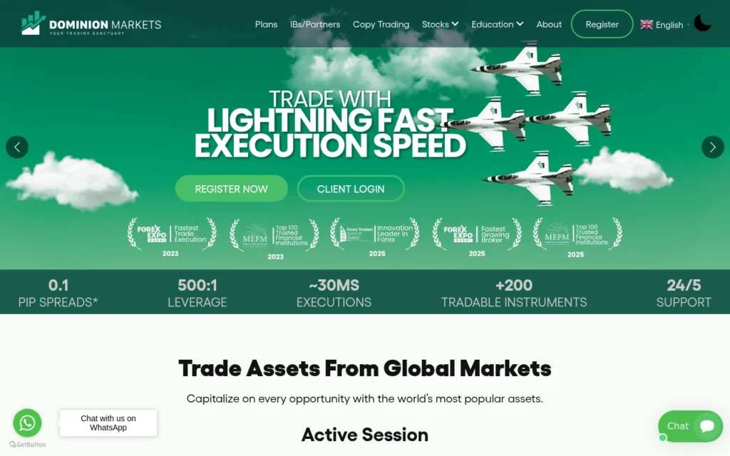 Главная страница dominionoptions.com — отзывы, обзор брокера и как вернуть средства