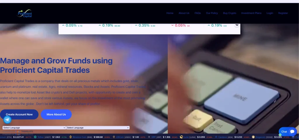 Главная страница proficientcapitaltrades.net — отзывы, обзор брокера и как вернуть средства