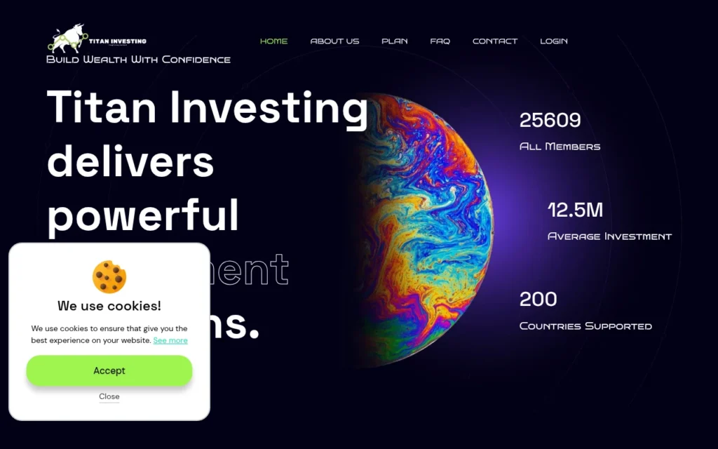 Главная страница titaninvesting.org — отзывы, обзор брокера и как вернуть средства