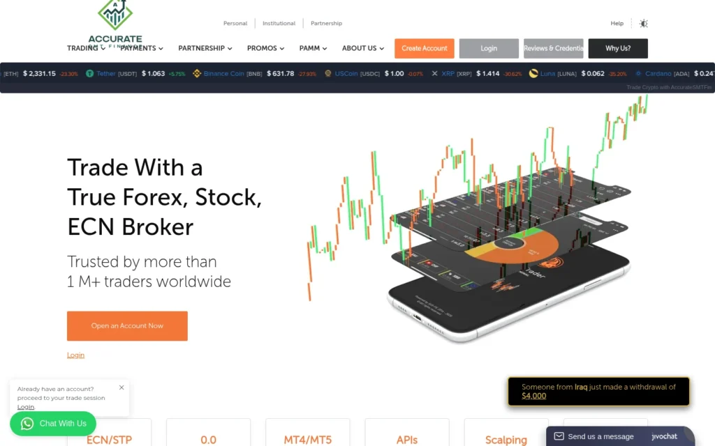 Обзор брокера Accuratesmtfin.com: отзывы и информация о компании